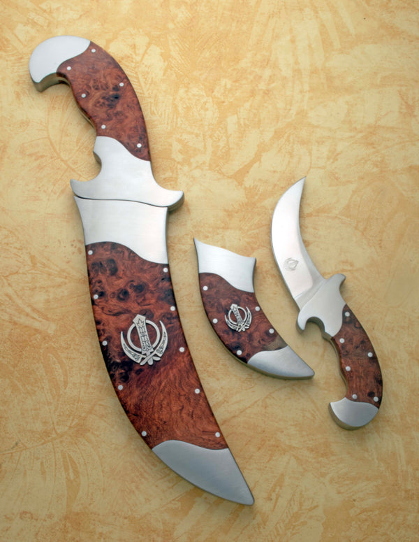 Natural amboyna burl hardwood Kirpans